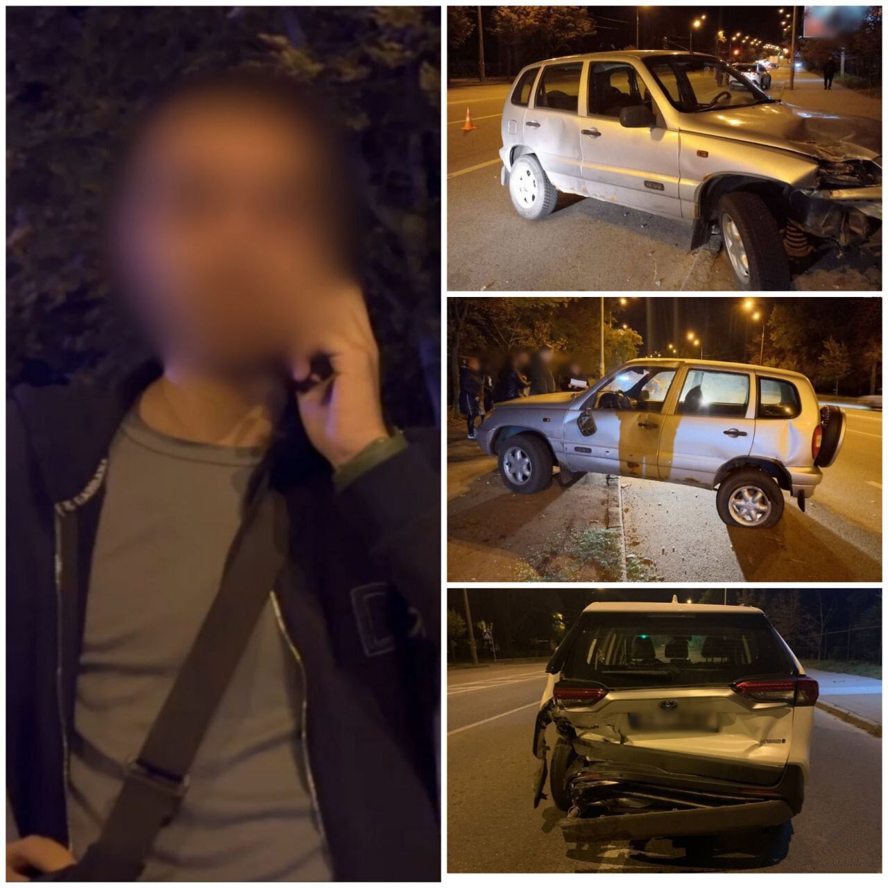 У Києві п’яний водій на викраденій машині протаранив легковик. Фото