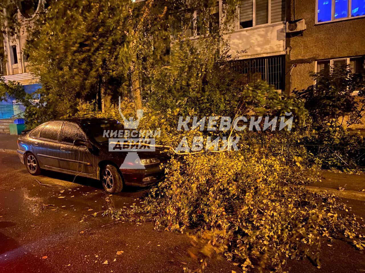 В Киеве из-за непогоды авто провалилось под асфальт, а станция метро "Академгородок" ушла под воду. Фото и видео