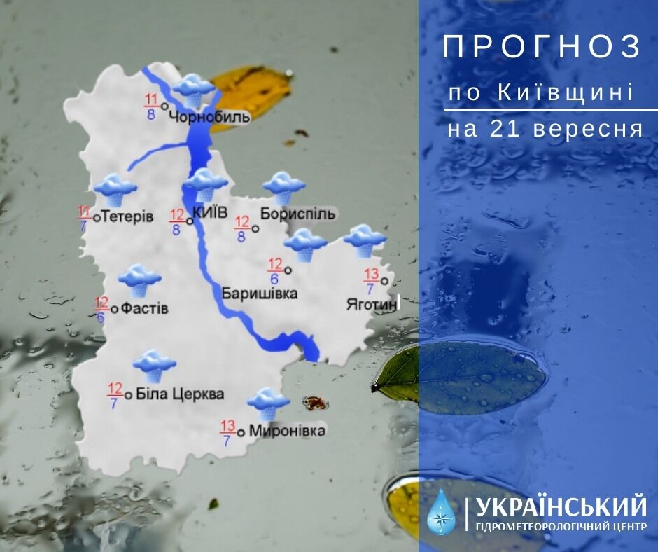 В Украине идет резкое похолодание и дожди: синоптики дали новый прогноз на среду. Карта