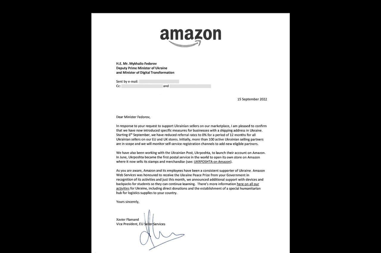 Amazon пошел навстречу украинским продавцам
