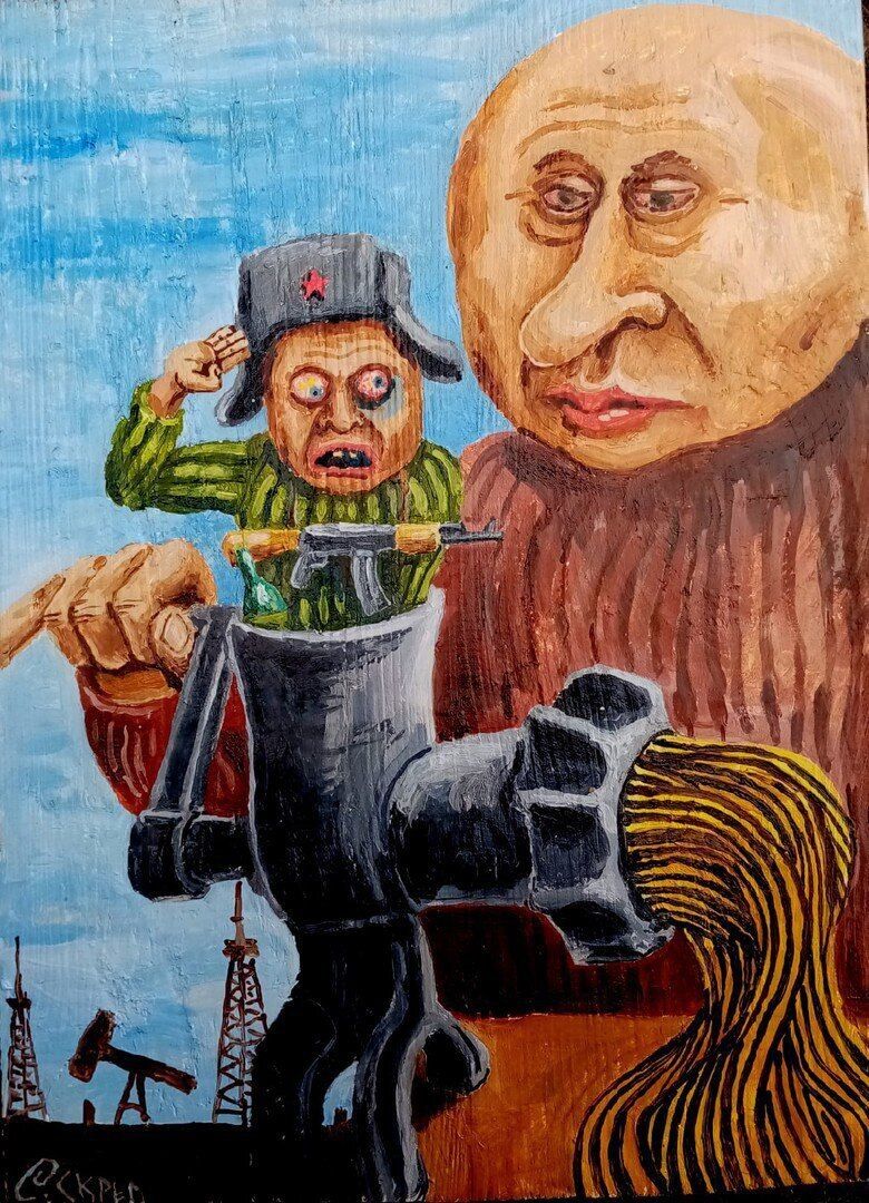Російський художник показав, що чекає на росіян в Україні після часткової мобілізації