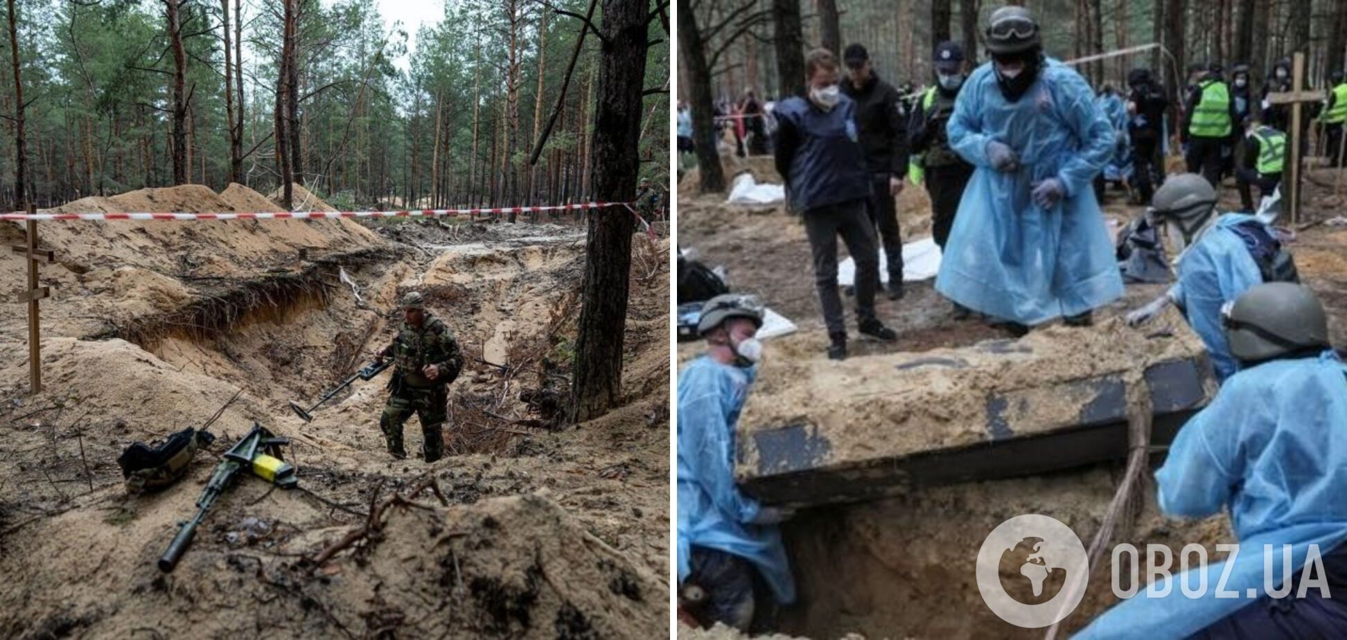 В Изюме обнаружили еще два массовых захоронения с сотнями тел