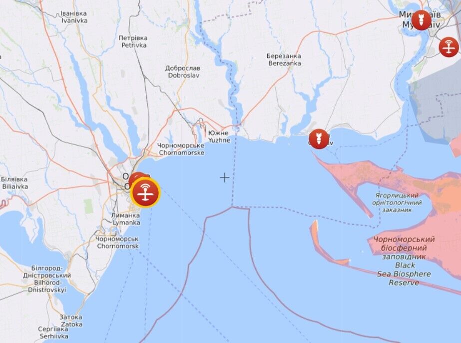 Оккупанты ночью атаковали Одесщину дронами-камикадзе: два попали в объект военной инфраструктуры