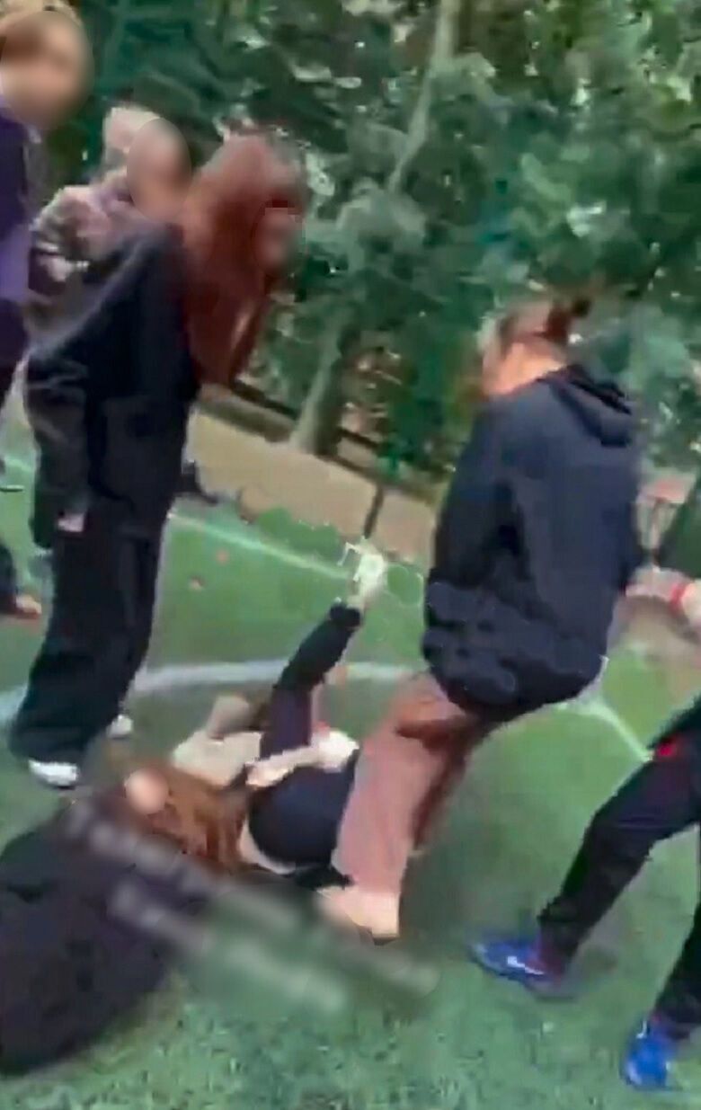 В Киеве студентка ударила 13-летнюю знакомую, а затем схватила за волосы и повалила на землю