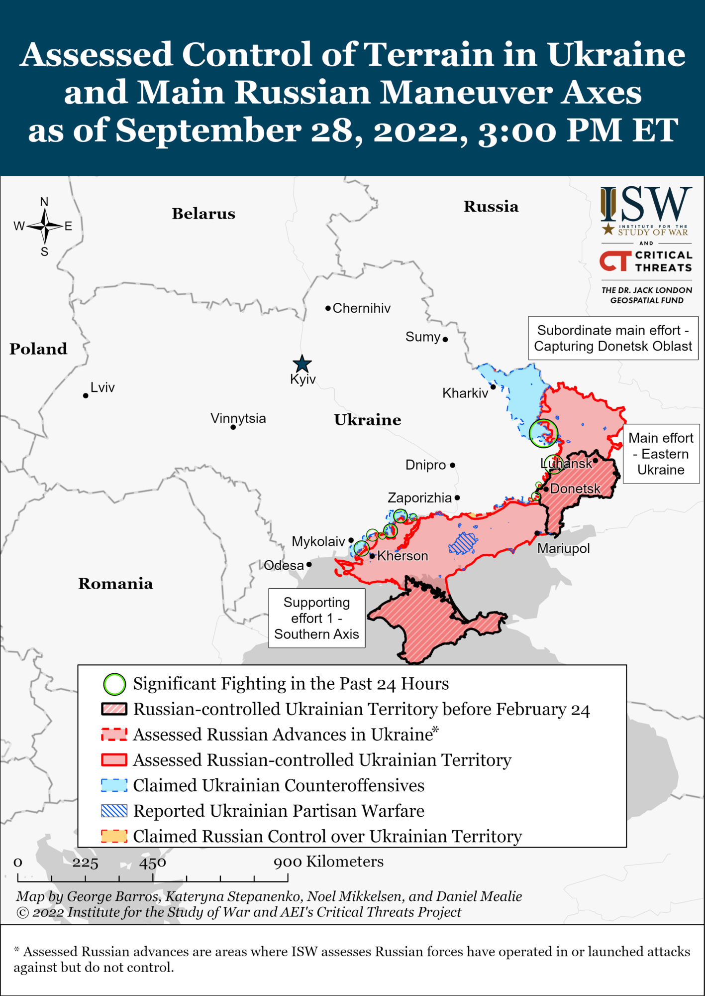 Карта боевых действий в Украине