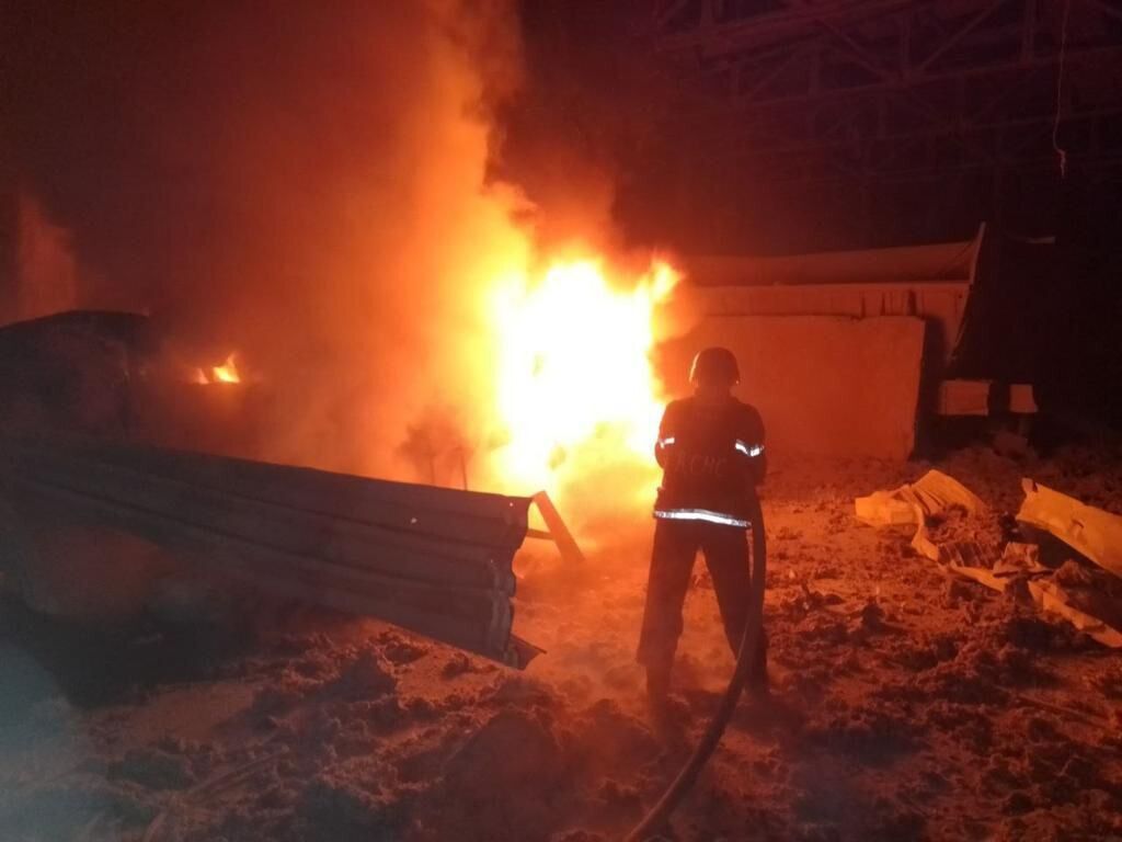 Пожар на предприятии в Краматорске