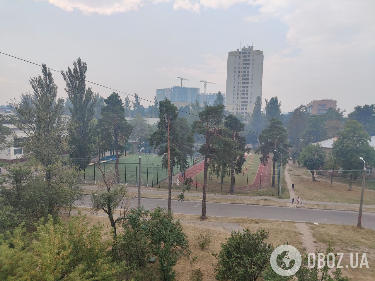 Из-за пожаров на торфяниках Киев оказался на первом месте в мире по загрязнению воздуха. Фото