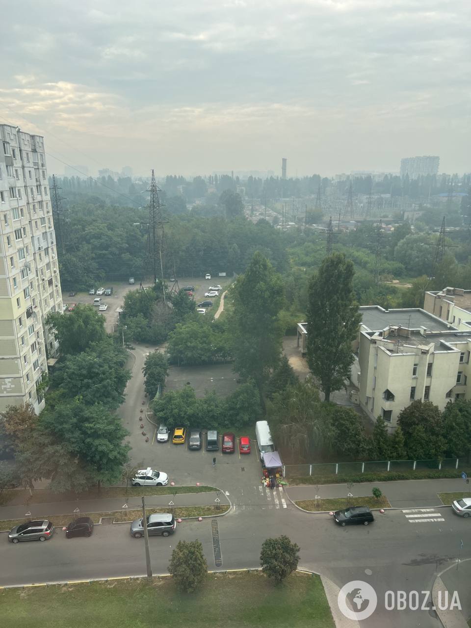 Из-за пожаров на торфяниках Киев оказался на первом месте в мире по загрязнению воздуха. Фото