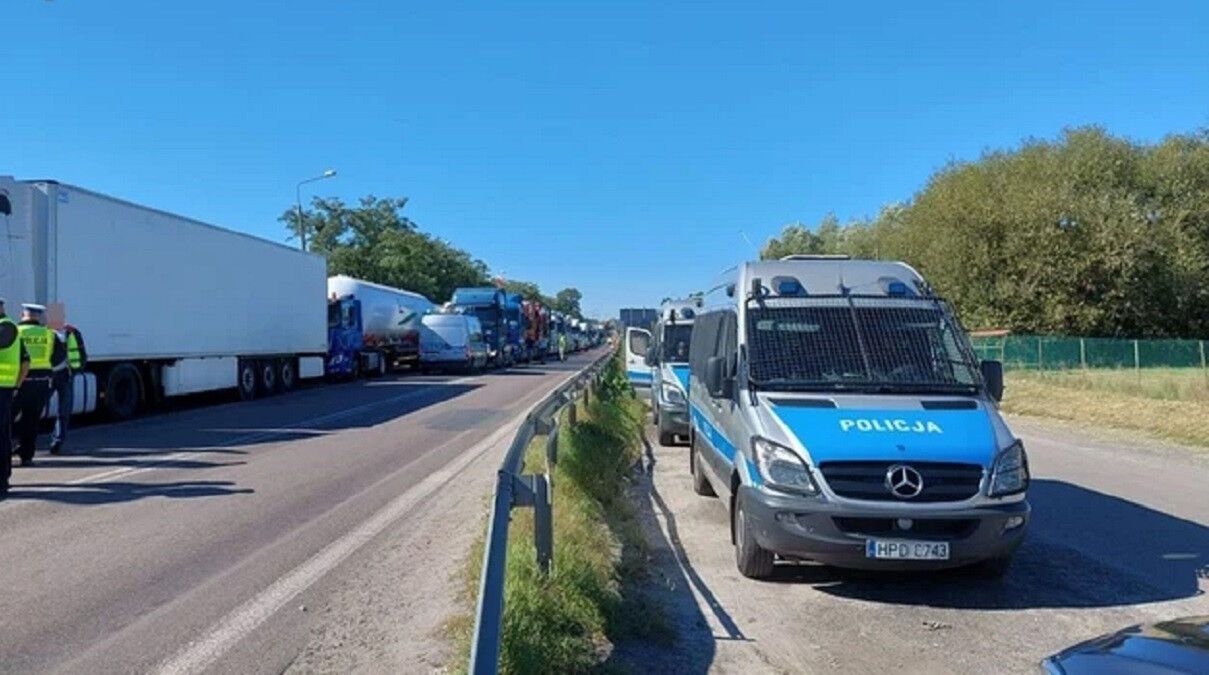 Забастовка польских дальнобойщиков