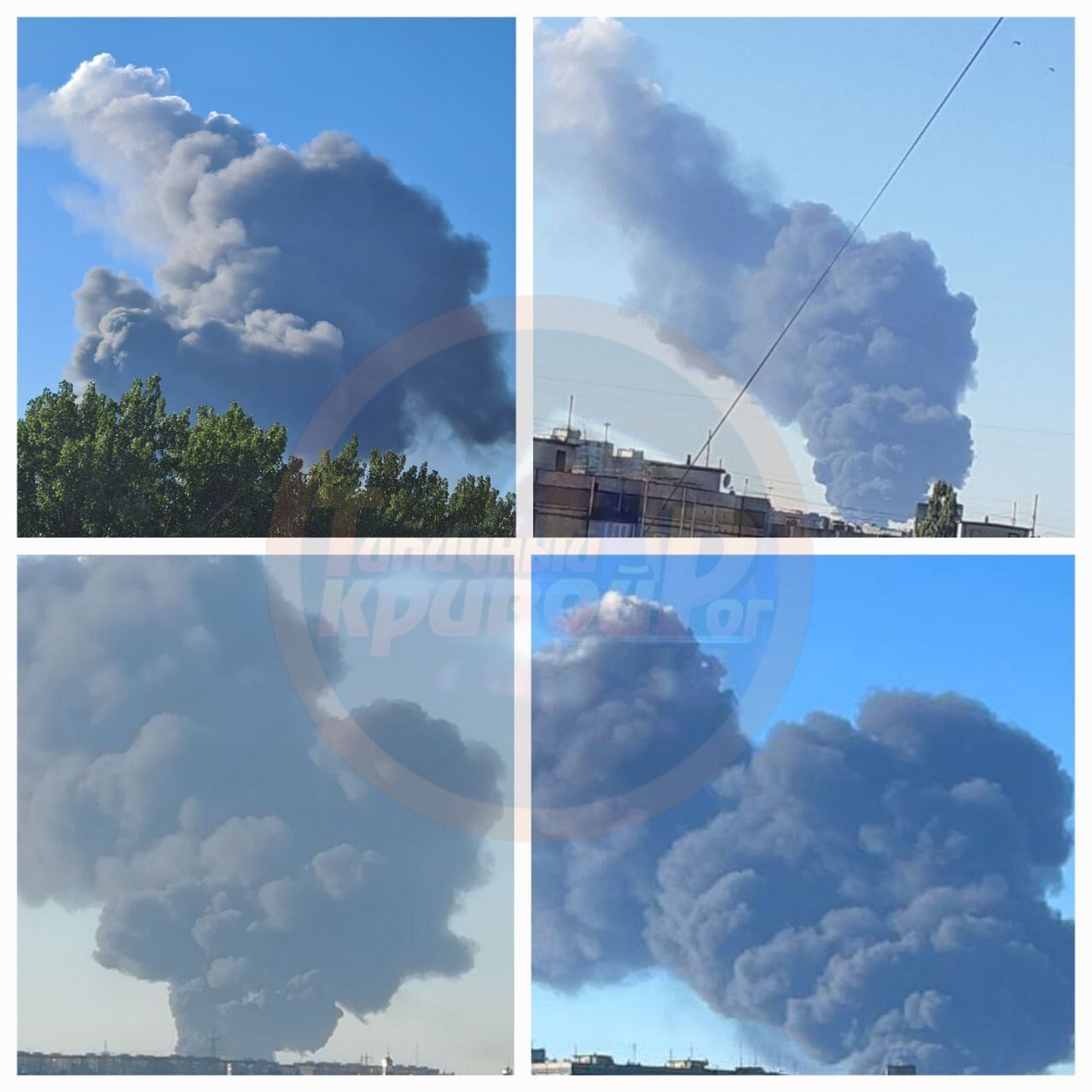 Оккупанты нанесли ракетные удары по Кривому Рогу, на нефтебазе сильный пожар. Фото и видео