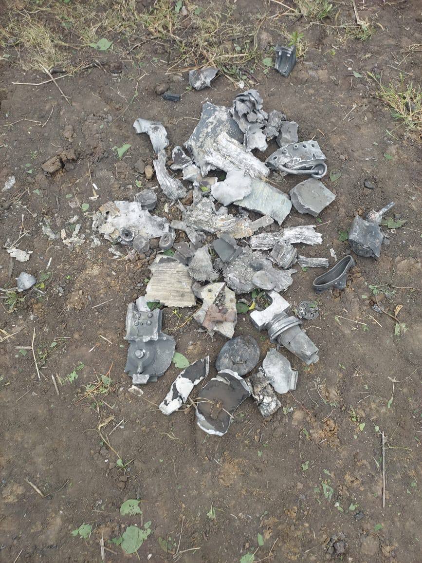 Частини ракет, знайдені на місцях ударів