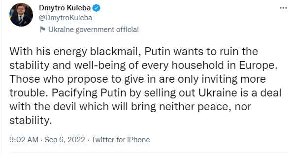 "Це угода з дияволом": Кулеба пояснив, чому не можна йти на "умиротворення" Путіна
