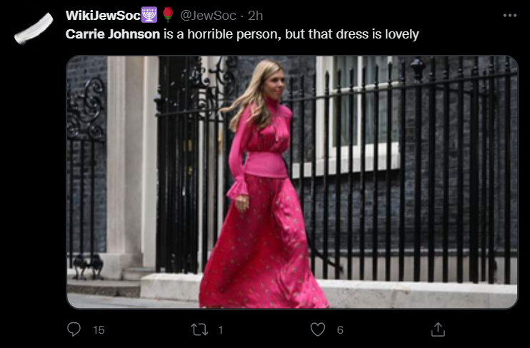 Последний лук Кэрри Джонсон в статусе супруги премьера Великобритании захватил сеть. Фото