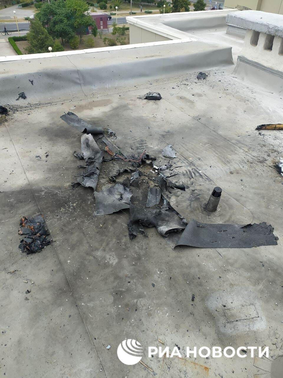 Оккупанты в Энергодаре пожаловались на атаку дрона-камикадзе: произошел взрыв и пожар. Фото