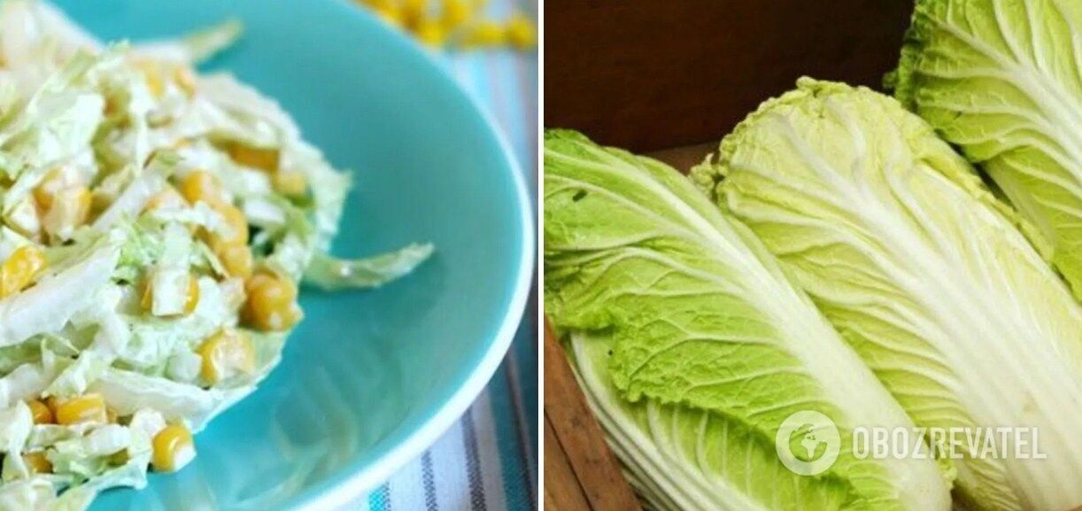 Рецепт салату з пекінською капустою