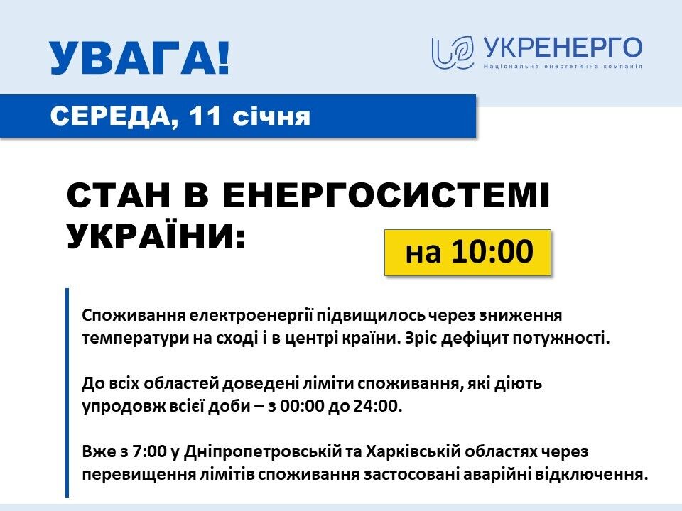 В Україні збільшився дефіцит потужності електроенергії