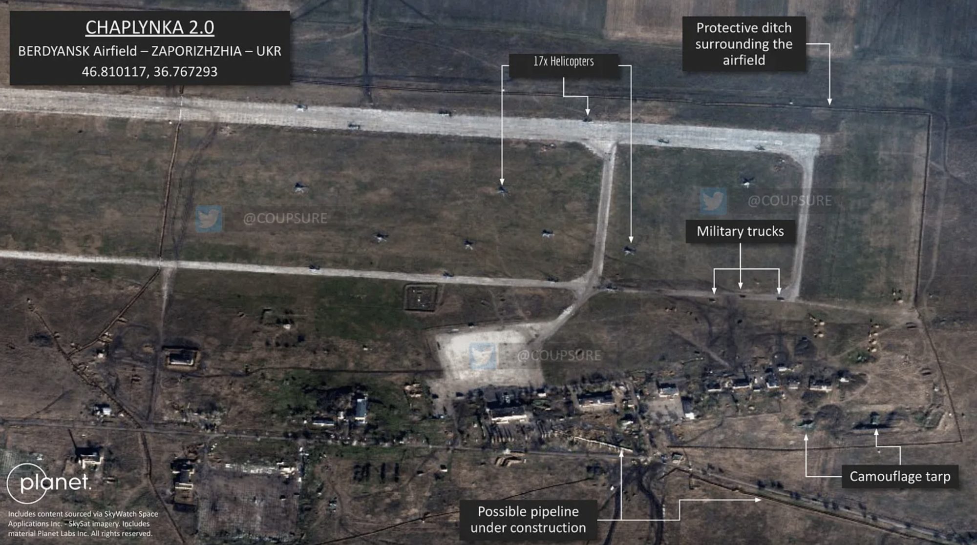 Оккупанты начали строить новую военную базу в Бердянске: появилось спутниковое фото
