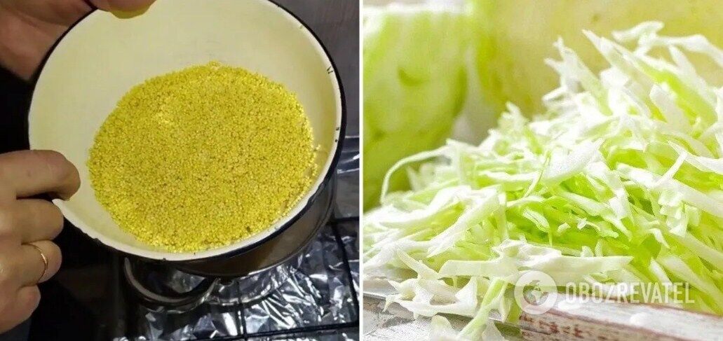 Как вкусно приготовить капусту с пшеном