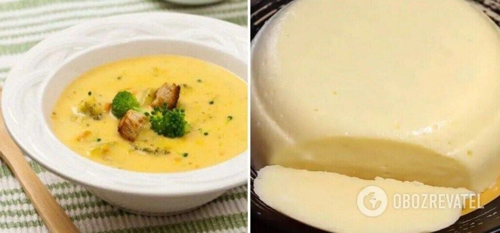 Суп с сыром