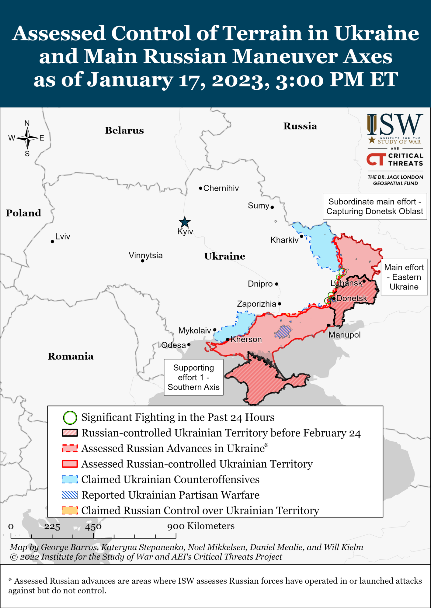 Оккупанты готовятся к наступлению на Луганщине, бои за Соледар в России пытаются выдать за ''победу'' – ISW