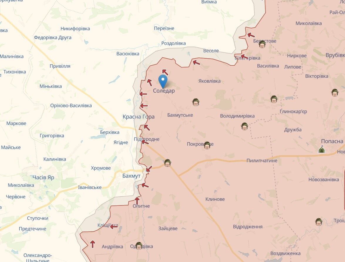 Украинские пограничники уничтожили вражескую группу пехоты под Соледаром. Видео