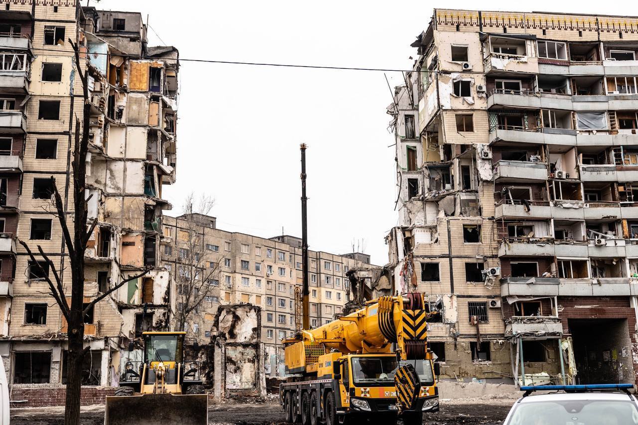 Зруйнований будинок після закінчення пошуково-рятувальної операції