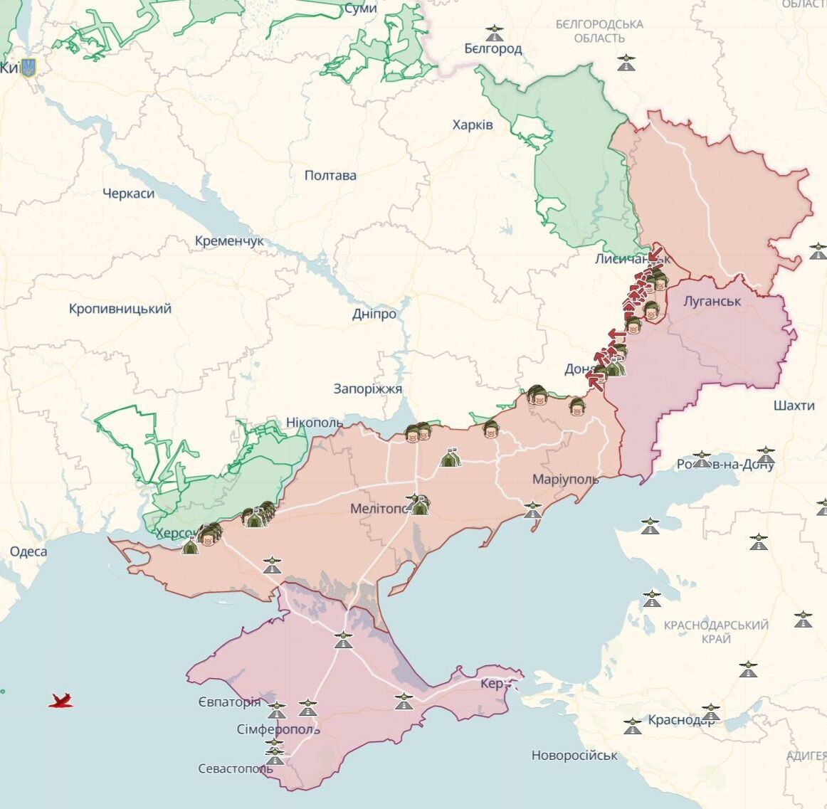 Війська РФ запустили по Україні 44 "Шахеди" за добу, ЗСУ дали відсіч загарбникам в районі Білогорівки і Соледара – Генштаб