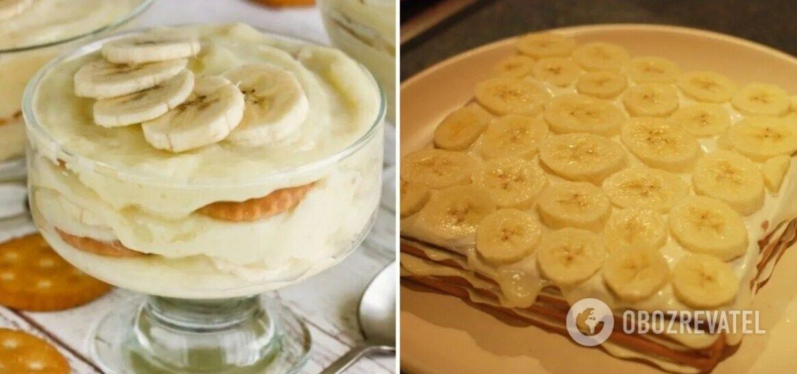 Корисний банановий торт без цукру