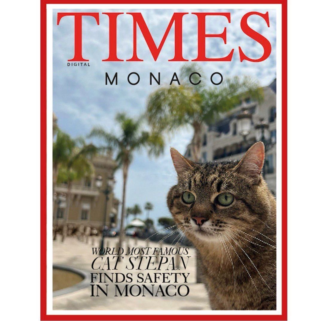 Кот-блогер Степан из Харькова украсил обложку журнала Times Monaco