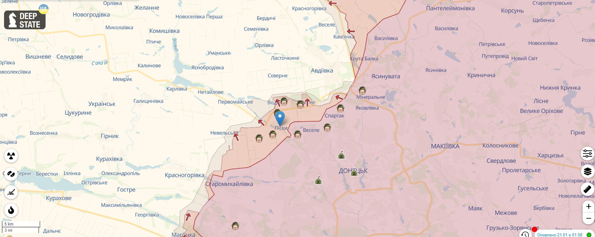 Оккупанты "брали" Пески четыре раза, Опытное – шесть: как в России пытаются придумать победы. Инфографика