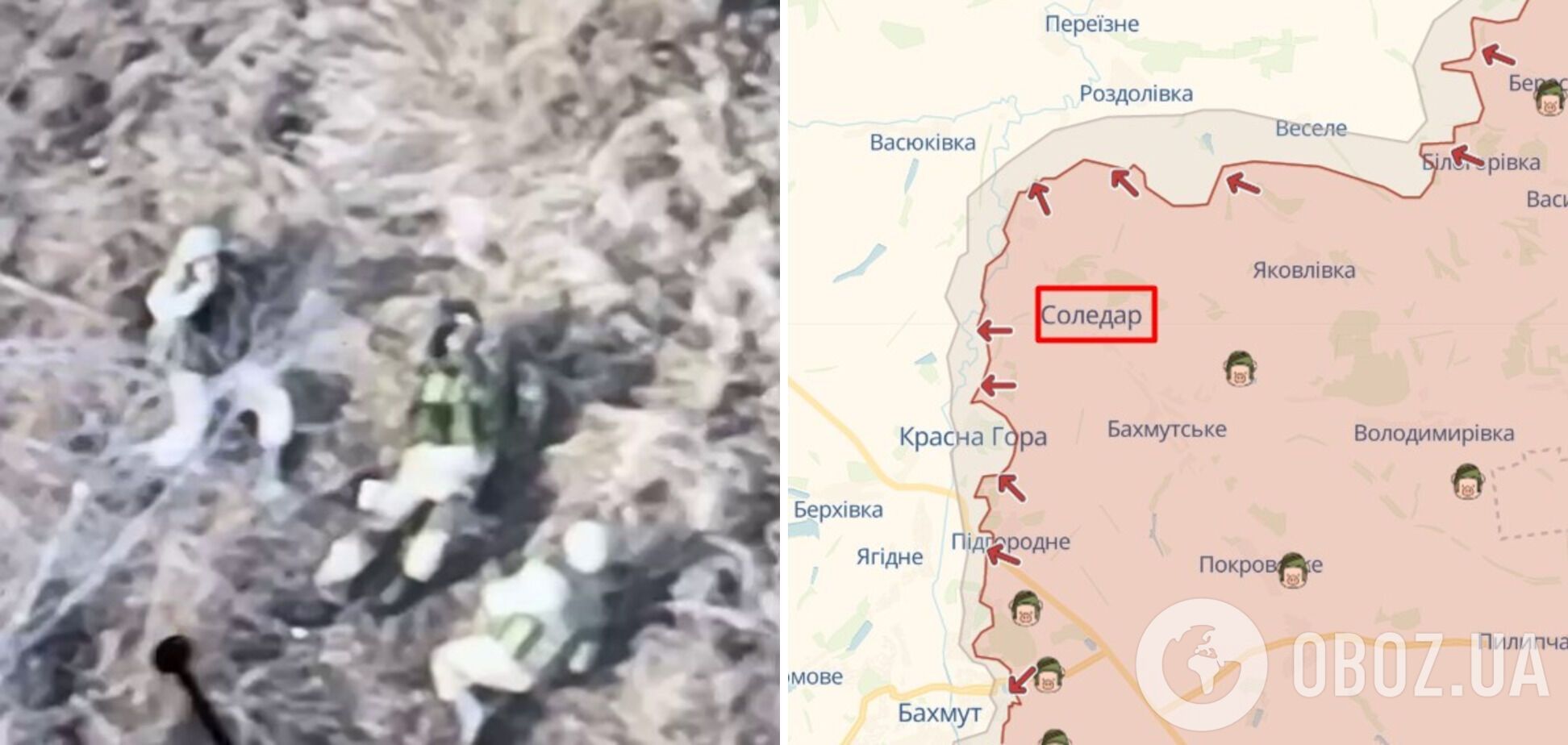 Аеророзвідник ''Мадяр'' показав ''полювання'' на окупантів біля Соледара. Відео