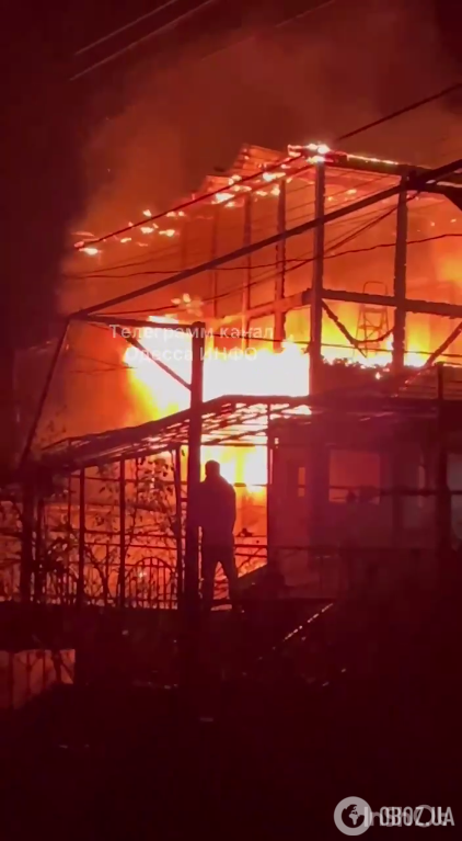 Пожар в Одесском районе вечером в воскресенье, 22 января