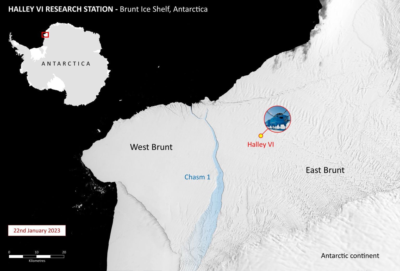 В Антарктике откололся айсберг величиной с Лондон. Фото