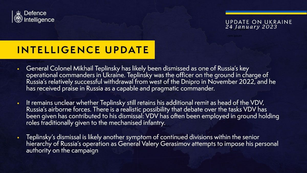 У військовому керівництві РФ серйозний розкол, Герасимов намагається вибудувати власну ієрархію – розвідка Британії 