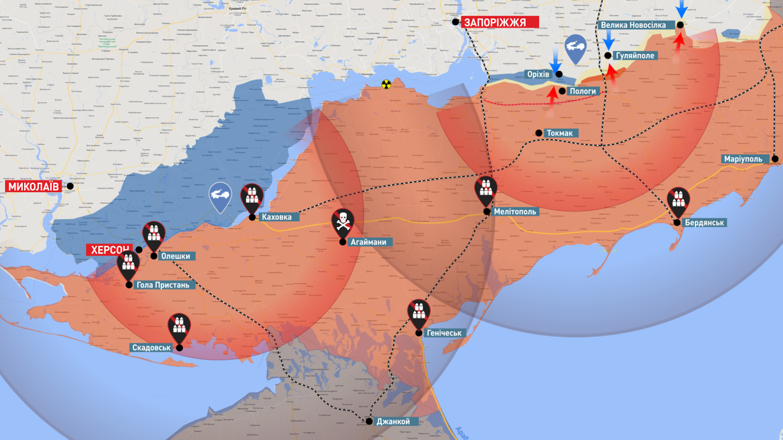 Війська РФ намагаються проводити атаки на Запоріжжі, але сил у них нема: військовий експерт оцінив загрози. Карта