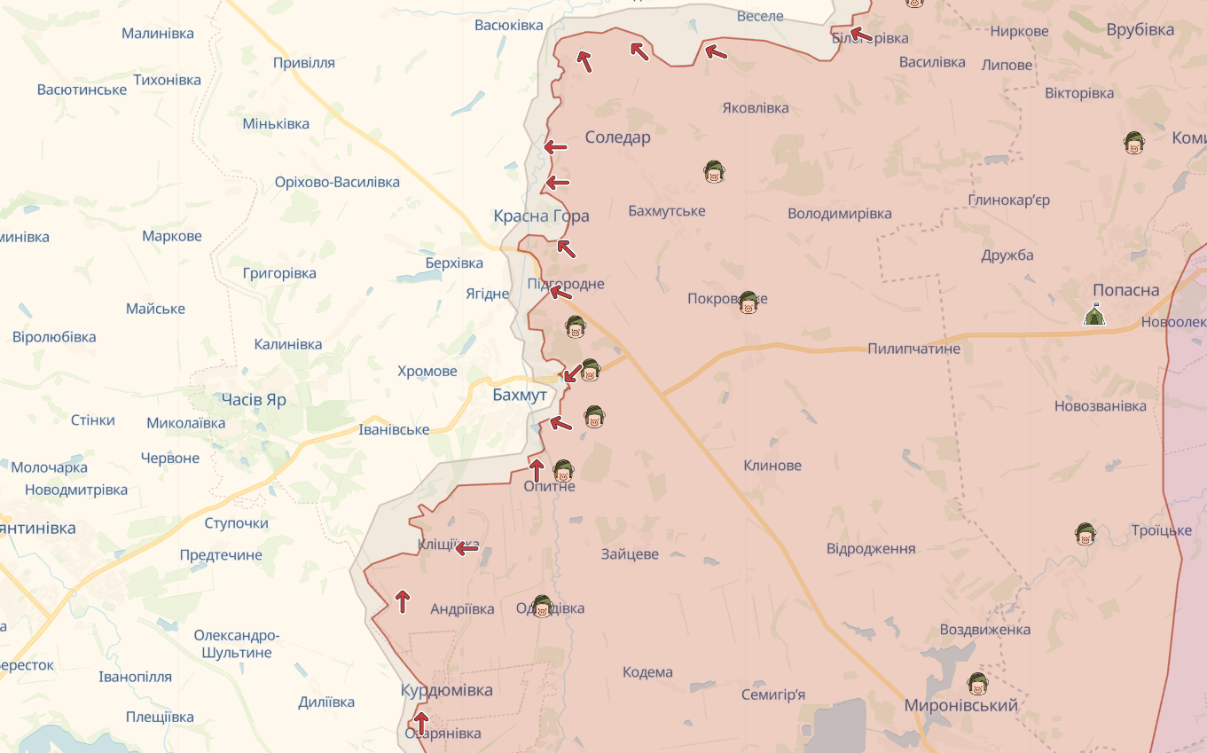 Войска РФ не прекращают штурмовать Бахмут, ВСУ отразили атаки оккупантов в двух направлениях – Генштаб