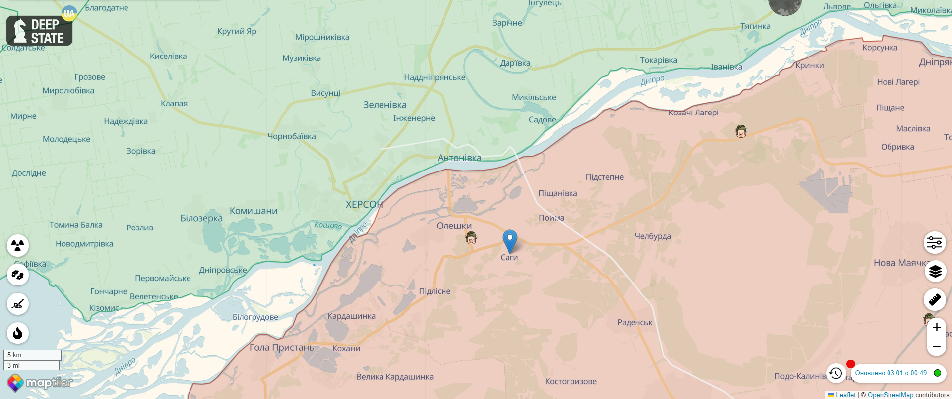 СМИ сообщили о "бавовне" в селе Правые Саги Херсонской области: место дислокации захватчиков выдал оккупант. Фото и видео