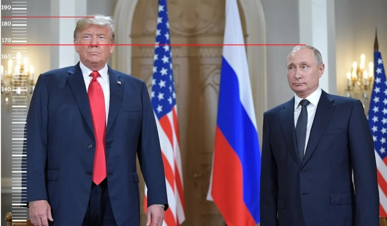 Дональд Трамп і Путін зріст