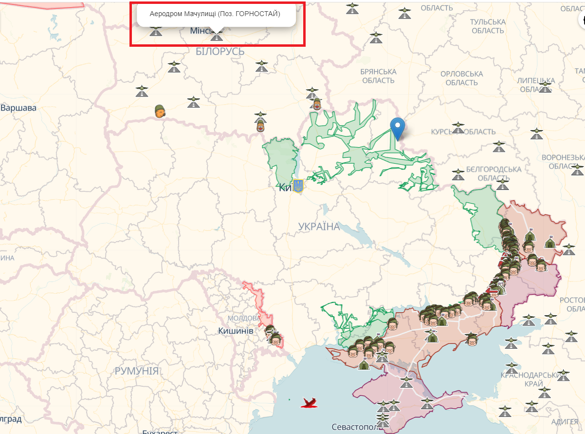 Упродовж дня 5 разів у мережу вкидали фейкову інформацію про зліт носія "Кинджалів" з аеродрому "Мачулищі" – Беларускі Гаюн