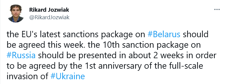 У ЄС мають намір запровадити нові пакети санкцій проти Росії та Білорусі