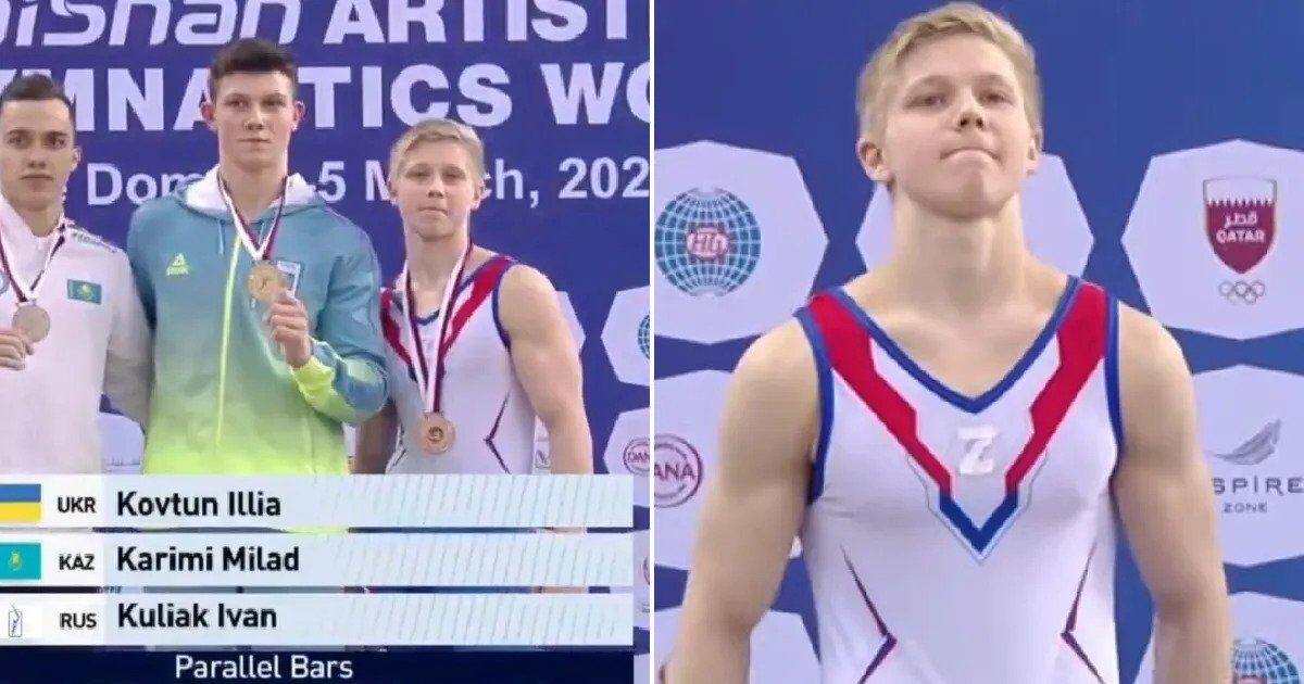 У Росії влаштували вакханалію навколо гімнаста, що вийшов із Z на формі. Його назвали мужнім героєм, який здійснив подвиг