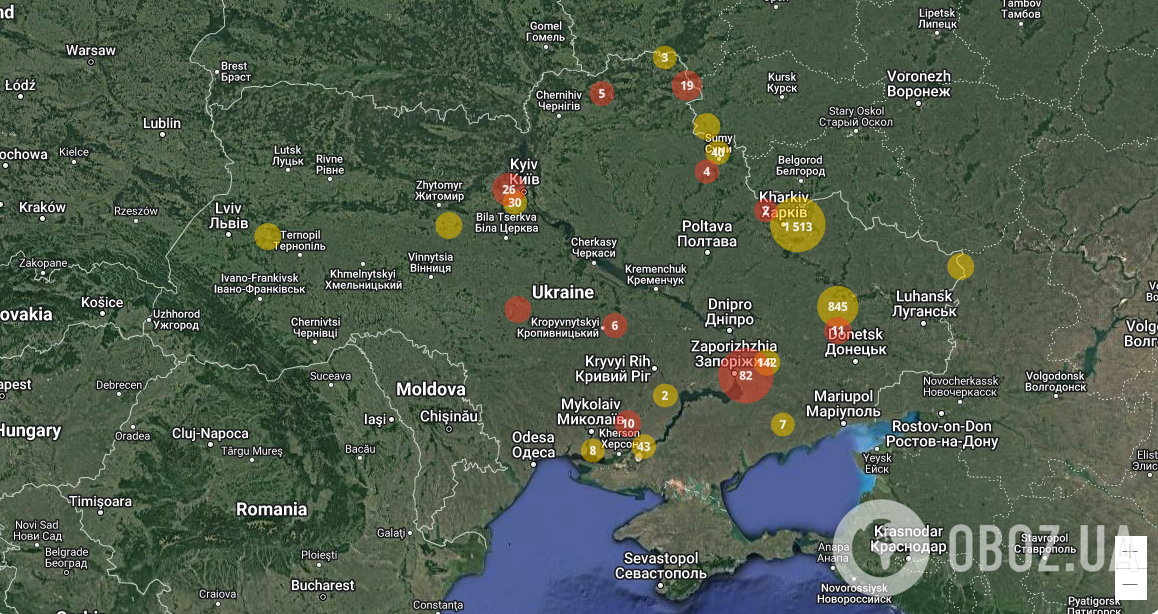 Карта територій, які потенційно можуть бути забруднені вибухонебезпечними предметами