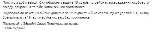 ЗСУ успішно відбили атаки окупантів на 5 напрямках,  контрнаступ продовжується – Генштаб