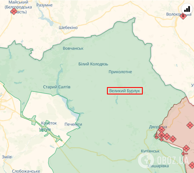 Великий Бурлук на карте