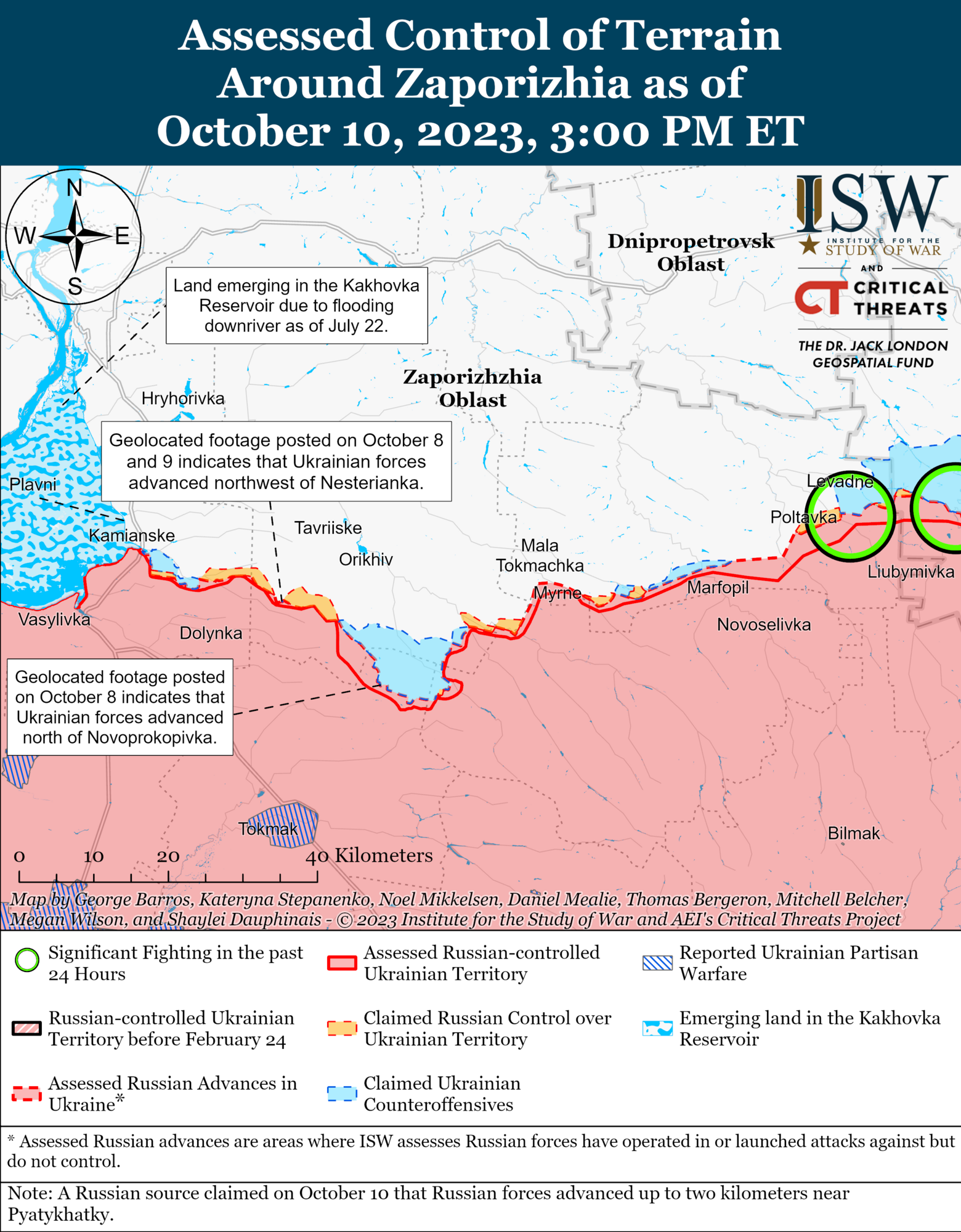Війська РФ почали локальні наступальні операції в районі Авдіївки і Оріхова: в ISW назвали головну мету окупантів. Карта
