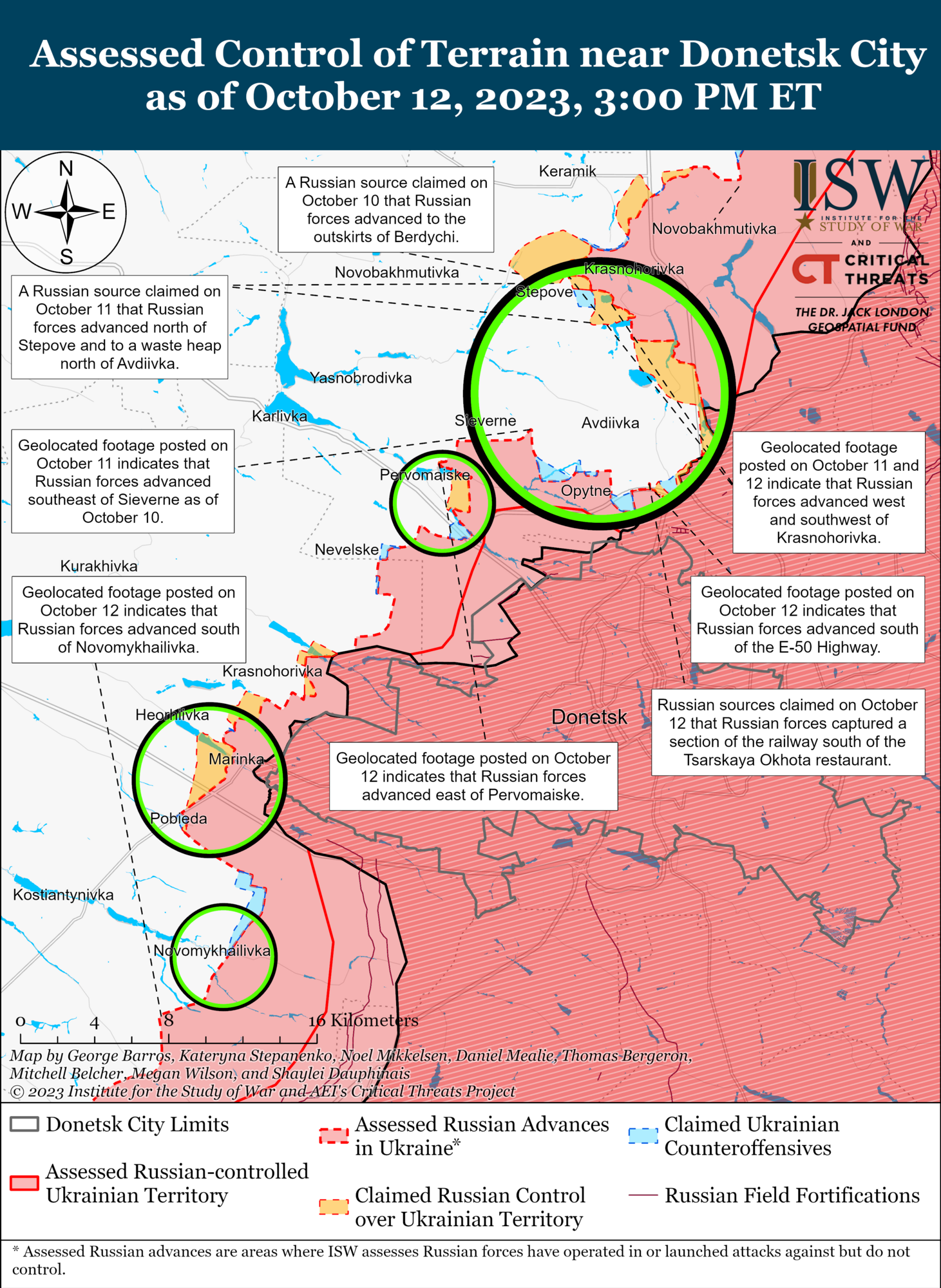 Масштабний наступ військ РФ біля Авдіївки сповільнився, ЗСУ дали відсіч ворогу: в ISW оцінили хід боїв. Карта