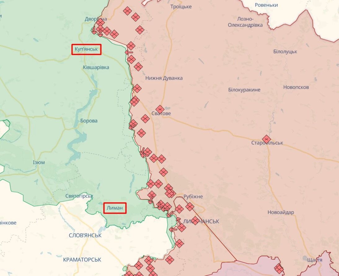 За добу на фронті відбулося 64 бойових зіткнення, знищено пункти управління ворога: в Генштабі назвали найгарячіші напрямки. Карта