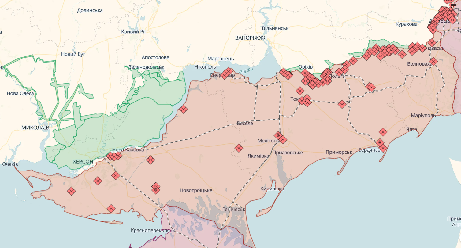 Оперативная обстановка на востоке и юге Украины остается сложной: произошло 56 боевых столкновений – Генштаб
