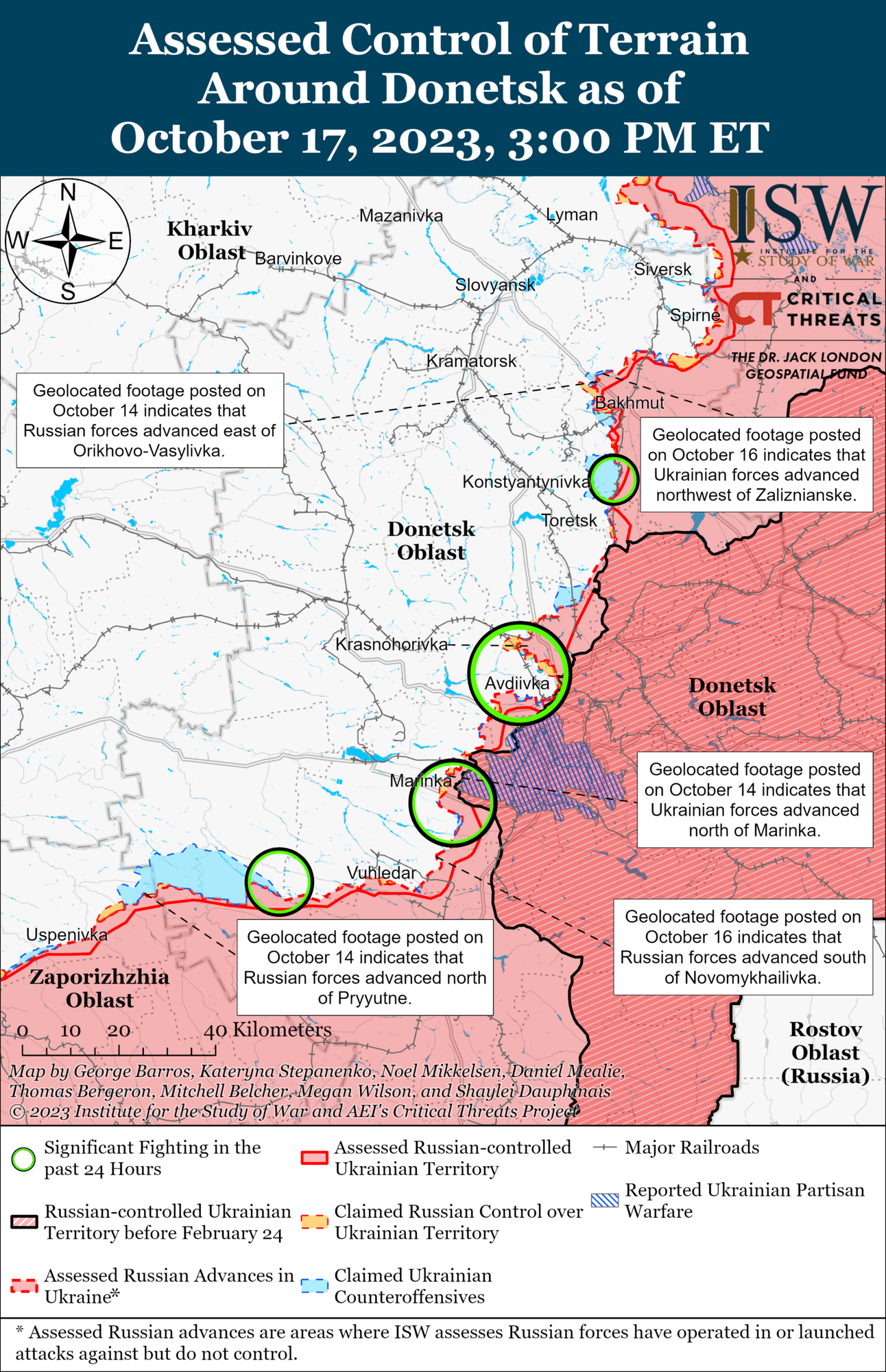 Донецька область. Карта боїв