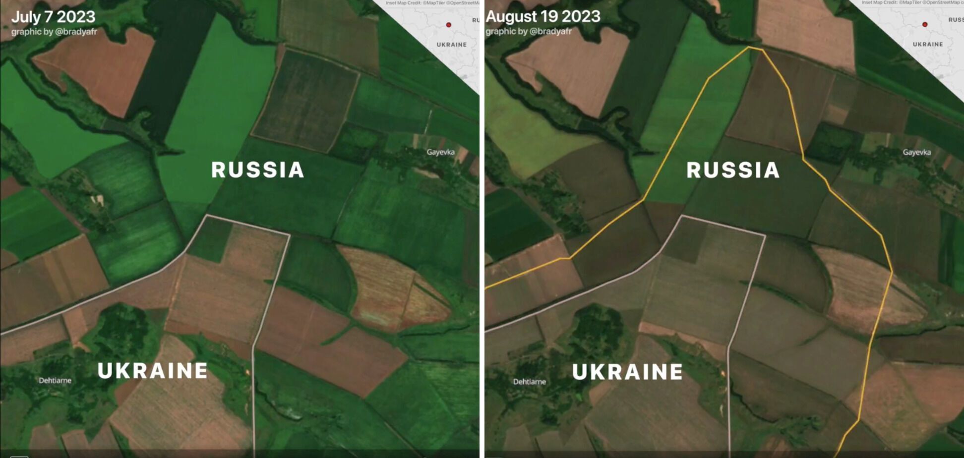 Бояться наступу ЗСУ на Курськ і Бєлгород? Росіяни спорудили оборонні укріплення уздовж усього кордону з Україною. Карта